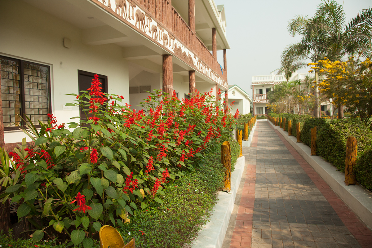 Suite interiors at Mohor Kutir, Santiniketan